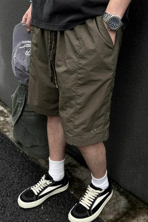 Unisex Japanese-Style Quick-Dry Cargo Shorts - Lightweight, Breathable, Casual 5-Point Summer Shorts for Outdoor Activities