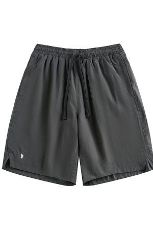 Unisex Lightweight Breathable Embroidered Cargo Shorts - Quick-Dry Loose Casual Beach Pants for Summer Adventures