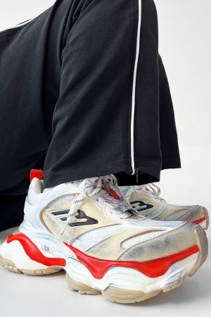 Unisex Paris Cargo Dad Shoes 5XL Thick-Soled Height-Increasing Vintage Streetwear Trendy Sports Footwear for Couples