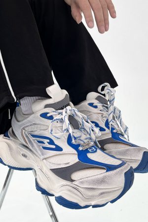 Unisex Paris Cargo Dad Shoes 5XL Thick-Soled Height-Increasing Vintage Streetwear Trendy Sports Footwear for Couples