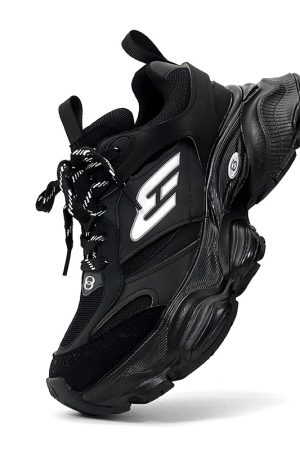 Unisex Paris Cargo Dad Shoes 5XL Thick-Soled Height-Increasing Vintage Streetwear Trendy Sports Footwear for Couples