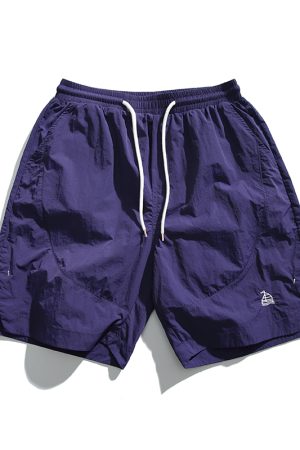 Unisex Quick-Dry Sports Shorts for Summer, Lightweight Breathable Loose Casual Straight-Cut Beach 5-Point Pants