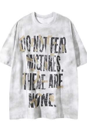 Unisex Retro Graffiti Letter Design Short-Sleeve T-Shirt - Summer Versatile Couple Tee, 90s American Street Style