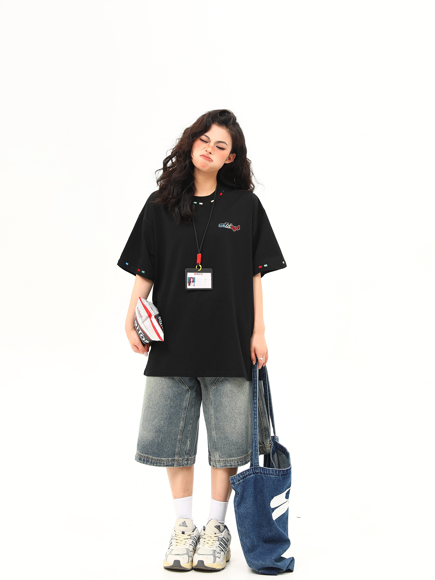 Unisex Retro Rainbow Embroidery Short Sleeve T-Shirt – American National Style, Loose Fit, Summer Essential for Couples Unisex Retro Rainbow Embroidery Short Sleeve T-Shirt – American National Style, Loose Fit, Summer Essential for Couples