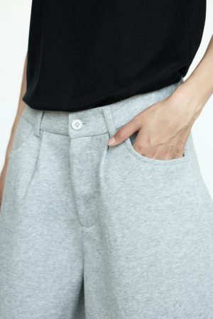 Unisex Seven-Point Casual Sport Pants - Cleanfit Wide-Leg Straight-Leg Design for Trendy 90s Style
