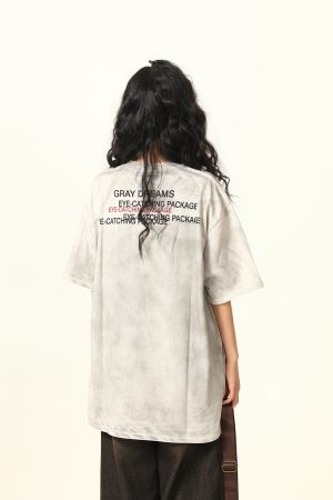 Unisex Spray Dye Short Sleeve T-Shirt - Wild American Wasteland Style, Trendy Summer Fashion for Men and Women