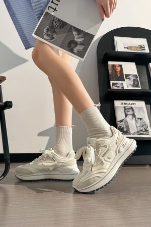 Unisex Summer Mesh Sneakers - Breathable Soft Sole White Sports Shoes, Versatile Dad Shoes for Casual and Active Wear