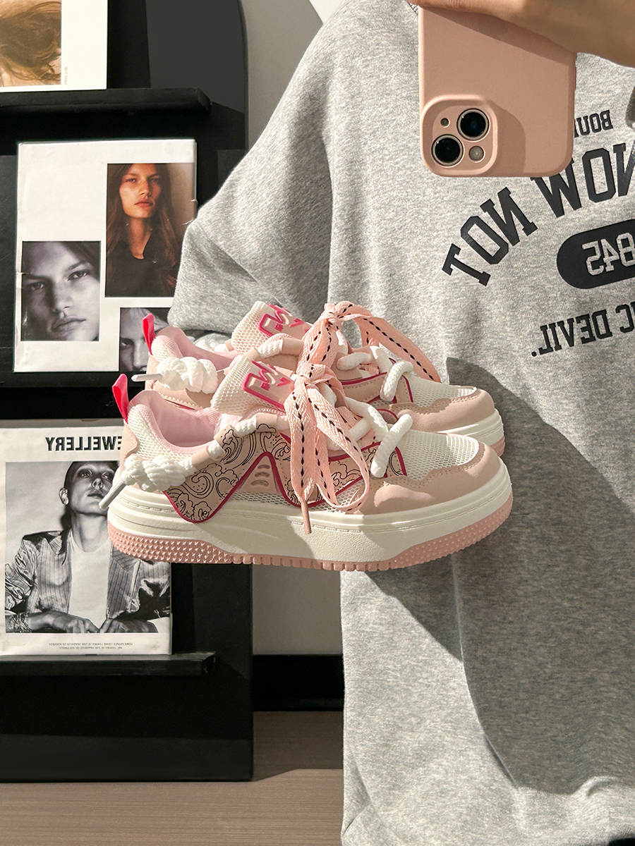 Unisex Thick-Soled Sneakers for Spring 2025 - Versatile Casual Sports Shoes for Men and Women Unisex Thick-Soled Sneakers for Spring 2025 - Versatile Casual Sports Shoes for Men and Women