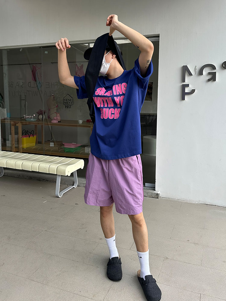 Unisex Zip Striped Nylon Casual Shorts - American Style Quick-Dry Breathable Loose-Fit Summer Five-Point Pants Unisex Zip Striped Nylon Casual Shorts - American Style Quick-Dry Breathable Loose-Fit Summer Five-Point Pants