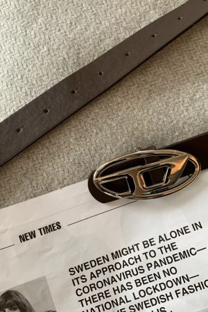 Versatile American Style Metal Waist Belt with Letter Detail - Trendy Hot Girl Accessory for Fashionable Outfits