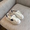 Versatile Lace-Up Thick-Soled White Sneakers for Women - Starry Casual Sports Shoes - 2025 Spring Style