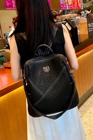 Versatile Large Capacity Women's Backpack - Dual-Use Commuter Travel Bag for Spring 2025, Stylish Single and Double Shoulder Design