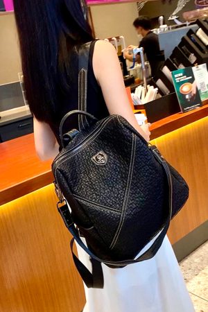 Versatile Large Capacity Women's Backpack - Dual-Use Commuter Travel Bag for Spring 2025, Stylish Single and Double Shoulder Design