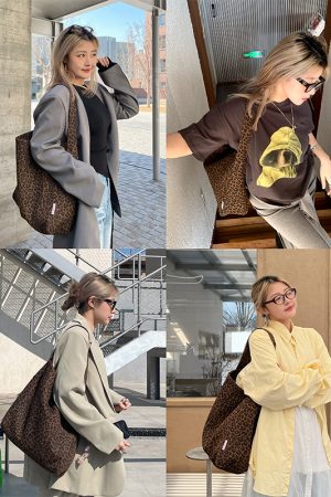 Versatile Leopard Print Shoulder Bag - Women's Large Capacity Commuter Tote & Underarm Bag for Spring Fashion