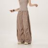 Versatile Plaid Pleated Wide-Leg Pants for Men and Women - Casual Straight Loose Draped Style, Perfect for 90s and Y2K Fashion