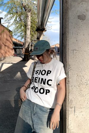 Versatile Round Neck Short Sleeve Letter Print T-Shirt for Women - Loose Slim Fit, Spring/Summer 2025 Fashion, Casual Style