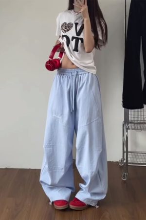 Versatile Women's Cargo Pants - Draped Fit Parachute Style, Trendy Hip-Hop Summer Trousers for Street Dance and Casual Wear