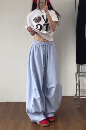 Versatile Women's Cargo Pants - Draped Fit Parachute Style, Trendy Hip-Hop Summer Trousers for Street Dance and Casual Wear