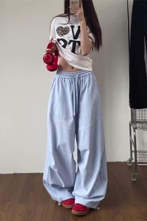 Versatile Women's Cargo Pants - Draped Fit Parachute Style, Trendy Hip-Hop Summer Trousers for Street Dance and Casual Wear