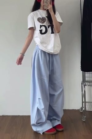 Versatile Women's Cargo Pants - Draped Fit Parachute Style, Trendy Hip-Hop Summer Trousers for Street Dance and Casual Wear