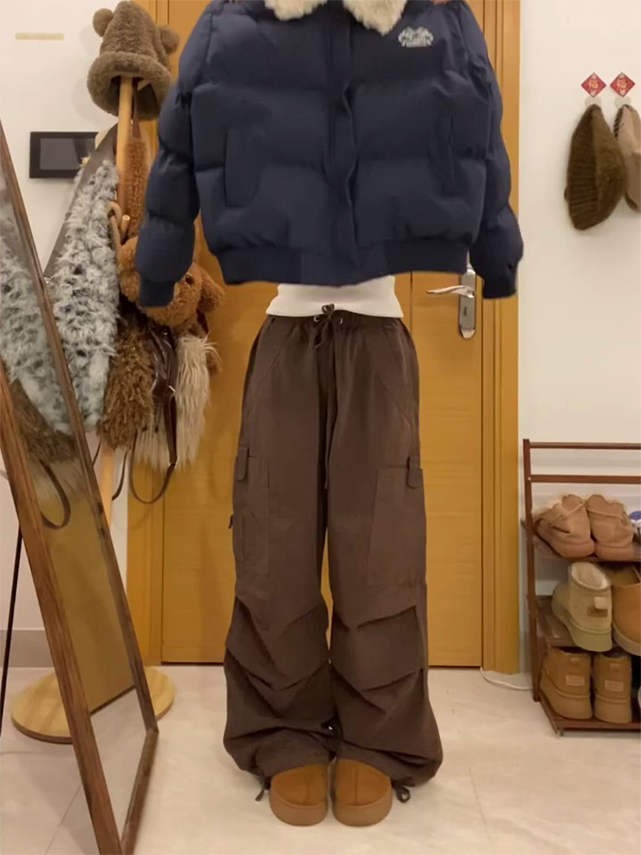 Versatile Women's High Street Wide-Leg Pants - American Style Straight-Leg Casual Jazz Dance Sports Trousers Versatile Women's High Street Wide-Leg Pants - American Style Straight-Leg Casual Jazz Dance Sports Trousers