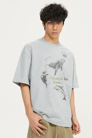 Vintage 2025 Heavyweight Printed Short-Sleeve T-Shirt for Men and Women - Loose Fit Pure Cotton Casual Tee