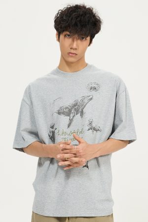 Vintage 2025 Heavyweight Printed Short-Sleeve T-Shirt for Men and Women - Loose Fit Pure Cotton Casual Tee