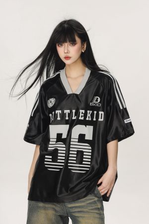 Vintage American Beer Team Captain Loose Short Sleeve T-Shirt for Women and Men - Trendy Summer Couple Jersey Top