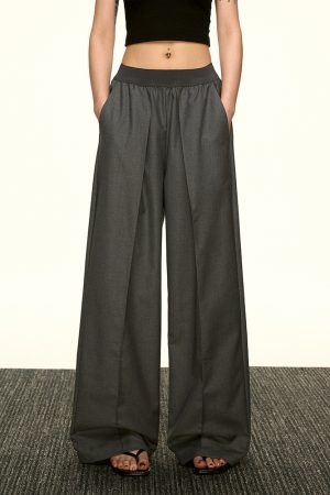 Vintage American-Style Loose Draped Wide-Leg Pleated Casual Pants for Women - Summer 2025 Fashion