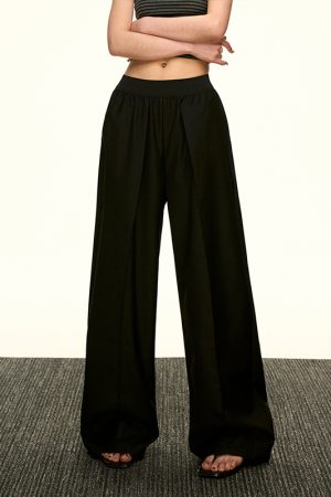Vintage American-Style Loose Draped Wide-Leg Pleated Casual Pants for Women - Summer 2025 Fashion
