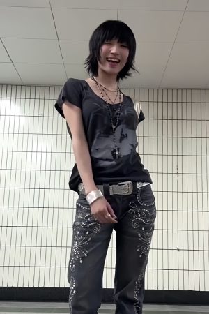 Vintage American-Style Oversized Collar T-Shirt for Women, Gray Portrait Print, Short Sleeves, Trendy High Street Loose Fit