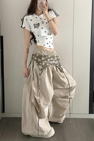 Vintage American Work Pants for Women - Loose Wide-Leg Jazz Dance Casual Sports Trousers with Street Vibe, Floor-Length Style
