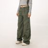 Vintage American Workwear Wide Leg Pants for Women - Casual Loose Straight Leg Trousers for Autumn Winter Fashion