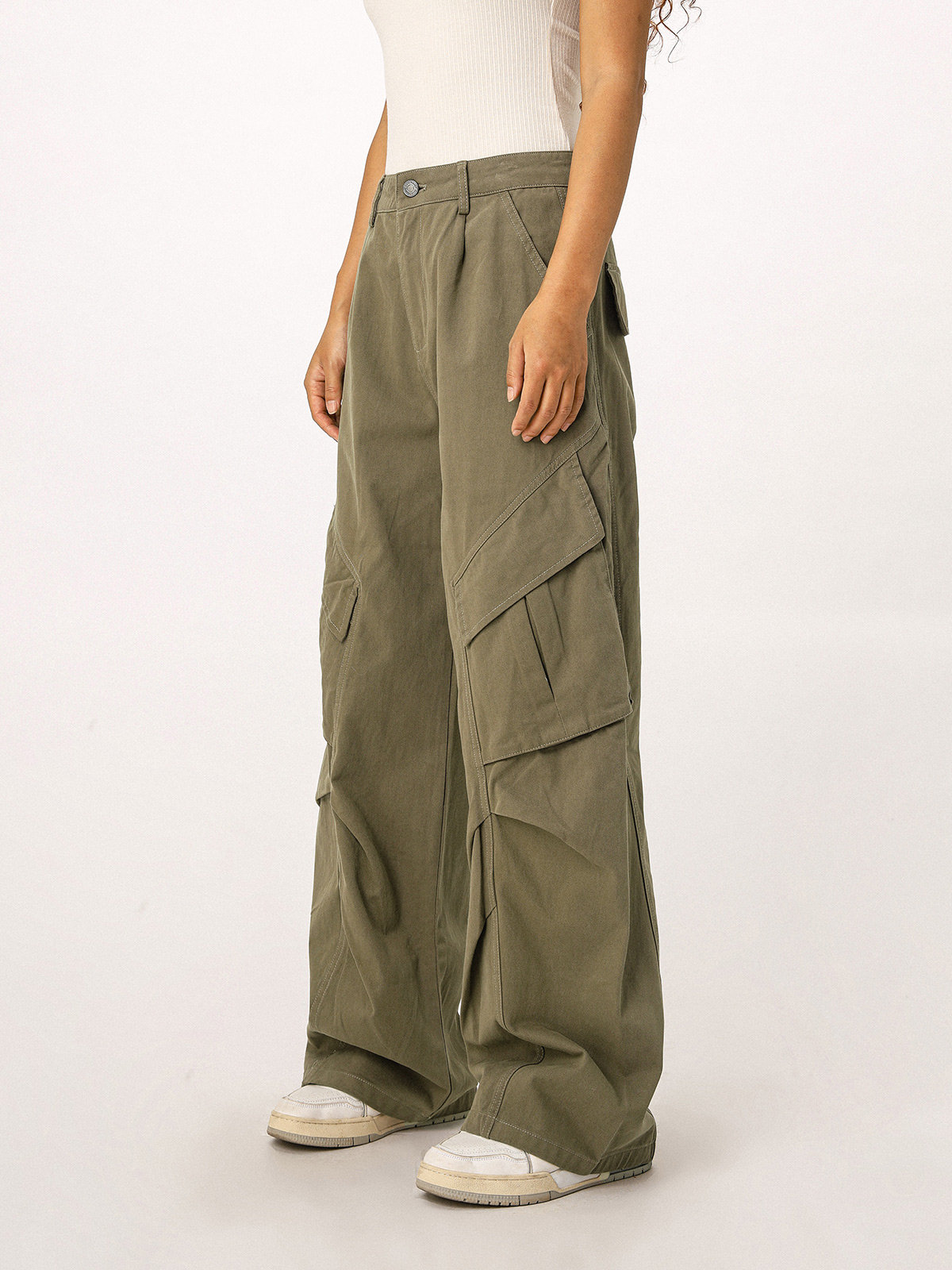 Vintage American Workwear Wide Leg Pants for Women - Casual Loose Straight Leg Trousers for Autumn Winter Fashion Vintage American Workwear Wide Leg Pants for Women - Casual Loose Straight Leg Trousers for Autumn Winter Fashion
