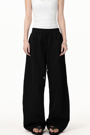 Vintage Army Green Cargo Pants for Women - 2025 Model, Loose Fit Curved Blade Design, Hip-Hop Street Style Casual Wear