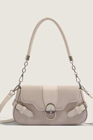 Vintage Baguette Underarm Bag with Lock Flap - 2024 New Style Commuter Shoulder Crossbody Bag for Women, Versatile Fashion Accessory