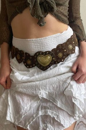 Vintage Bohemian Y2K Waist Cincher Belt - Ethnic Retro Knight Accessories for Unique Style
