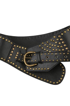 Vintage Bohemian Y2K Waist Cincher Belt - Ethnic Retro Knight Accessories for Unique Style