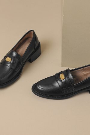 Vintage Brown Distressed Genuine Leather Slip-On Shoes for Women - Italian Style Corso Venezia Inspired Footwear