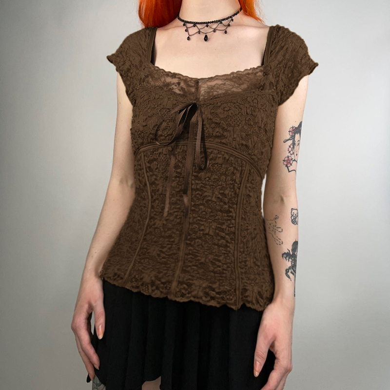 Vintage Brown Straight Retro Long Skirt for Women with Back Slit - Stylish Low Waist Design, Perfect for Y2K and 90s Fashion Vintage Brown Straight Retro Long Skirt for Women with Back Slit - Stylish Low Waist Design, Perfect for Y2K and 90s Fashion