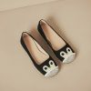 Vintage Color-Blocking Soft-Soled Loafers for Women - Cute Genuine Leather Flats in Italian Style
