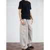 Vintage Distressed Loose-Fit Work Pants for Men - Wide Straight-Leg Trousers in American Casual Style