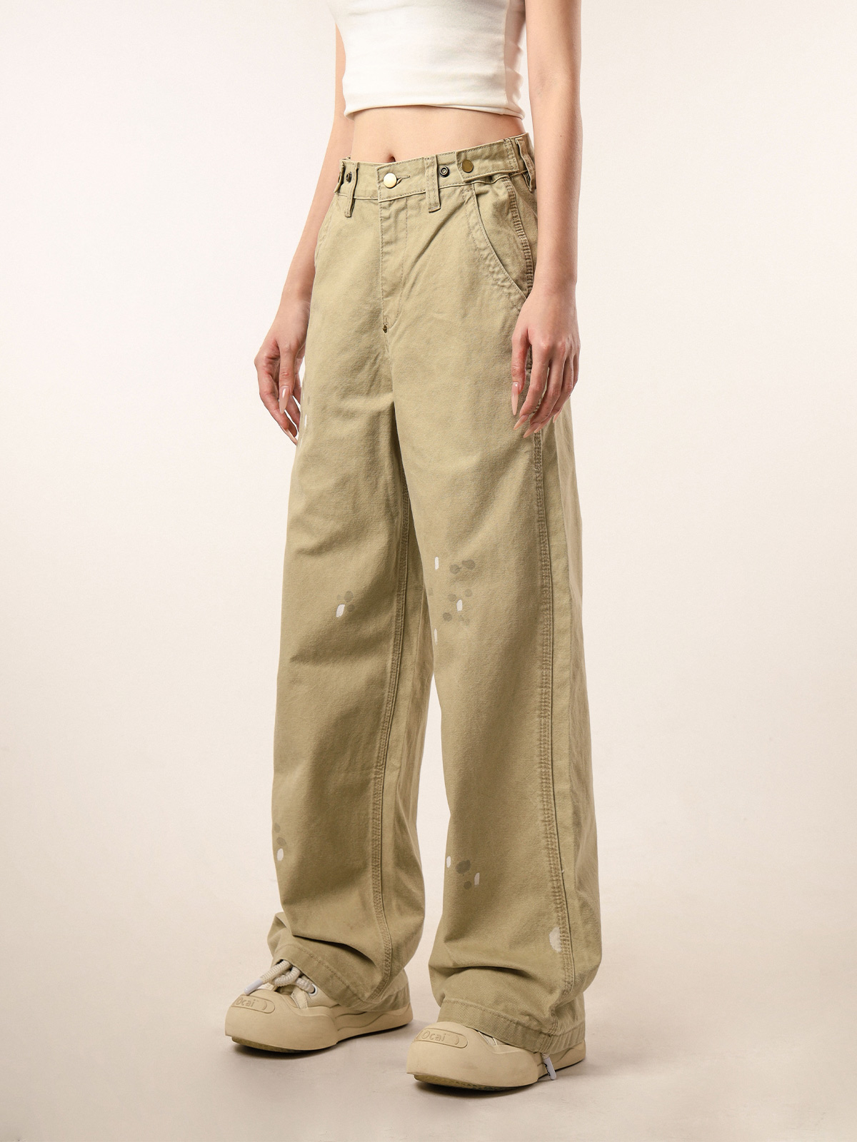 Vintage Distressed Straight Leg Work Pants for Women - Flared Casual Slim Fit Trousers for Men - Retro Beer Captain Style Vintage Distressed Straight Leg Work Pants for Women - Flared Casual Slim Fit Trousers for Men - Retro Beer Captain Style