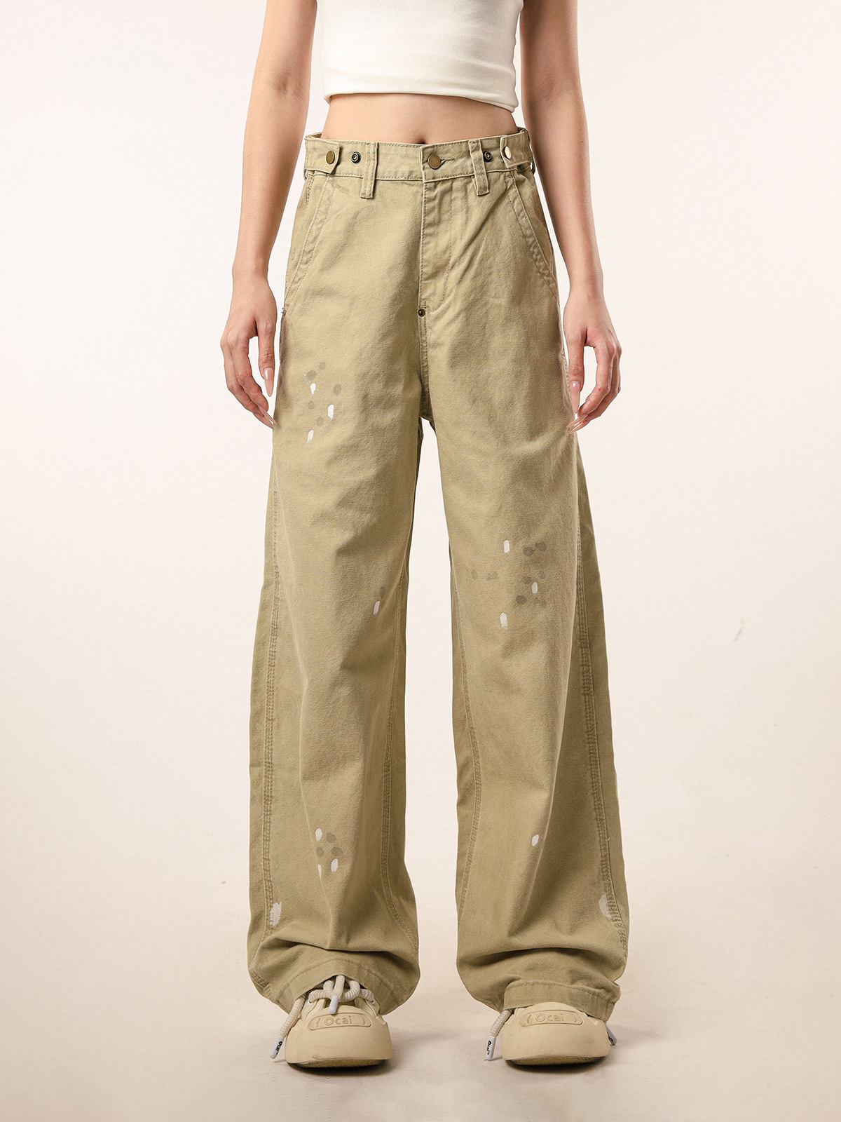 Vintage Distressed Straight Leg Work Pants for Women - Flared Casual Slim Fit Trousers for Men - Retro Beer Captain Style Vintage Distressed Straight Leg Work Pants for Women - Flared Casual Slim Fit Trousers for Men - Retro Beer Captain Style