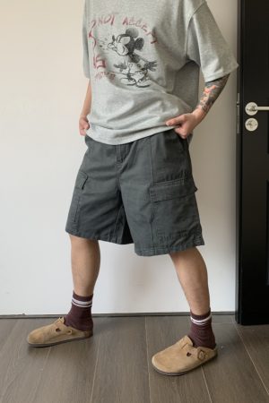 Vintage Distressed Work Shorts with Large Pockets for Men and Women - Summer High Street Casual Five-Point Versatile Style