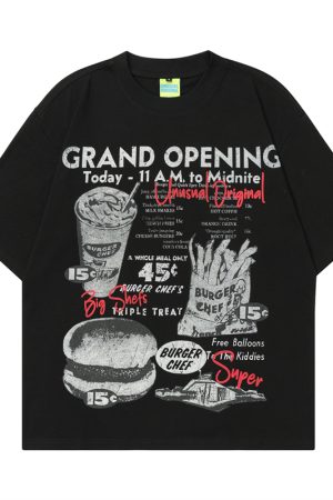 Vintage Floral Gray American Retro Short-Sleeve T-Shirt for Men and Women, Hand-Drawn Print, Y2K Style, Casual Fashion Tee