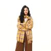 Vintage Floral Long Sleeve Shirt for Women - 2025 Autumn American Style - High-Quality Yellow Top, Perfect for Y2K and 90s Fashion