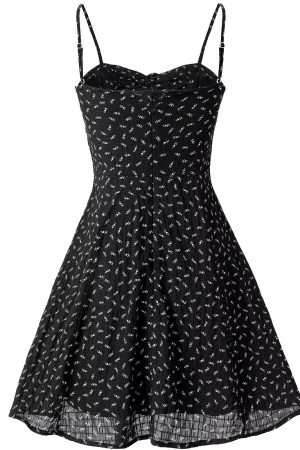 Vintage Floral Slip Dress for Women - Elegant French Style Summer Mini Dress 2025