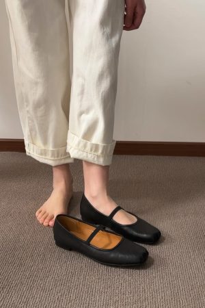Vintage French Ballet Flats for Women - Handmade Washable Horse Leather Shoes, 2025 Style, Chic Comfort