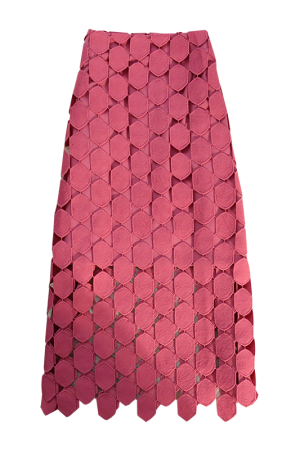 Vintage French Hollow-Out Tassel Midi Skirt with 3D Lace Polka Dots – Elegant Boho Style for Effortless Chic Looks